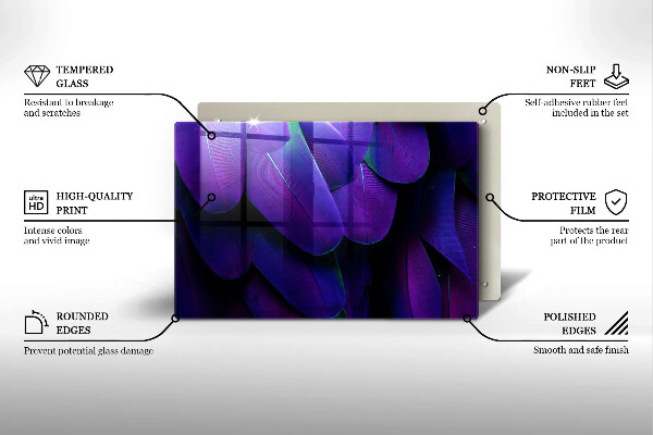 Üveg vágódeszka Neon tollak