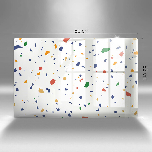 Üveg vágódeszka Színes kőedény