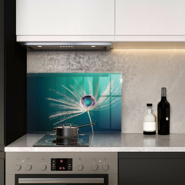 Üveg vágódeszka Harmat a pitypangon