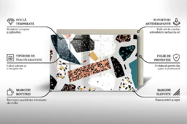 Üveg vágódeszka Kőedény