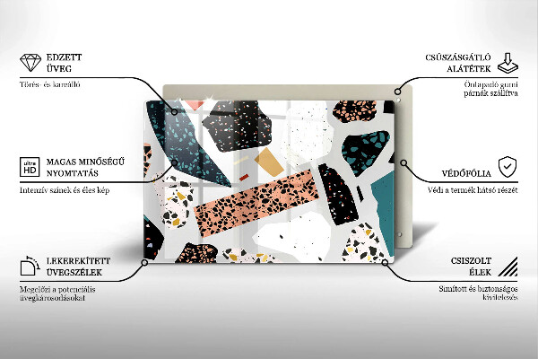 Üveg vágódeszka Kőedény