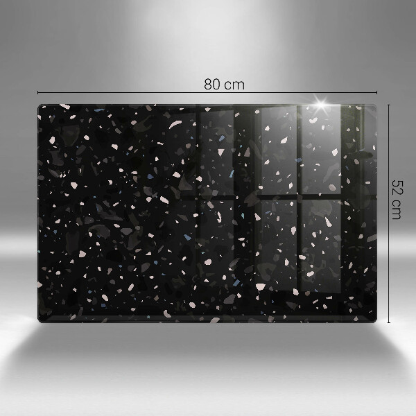 Üveg vágódeszka Sötét kőedény