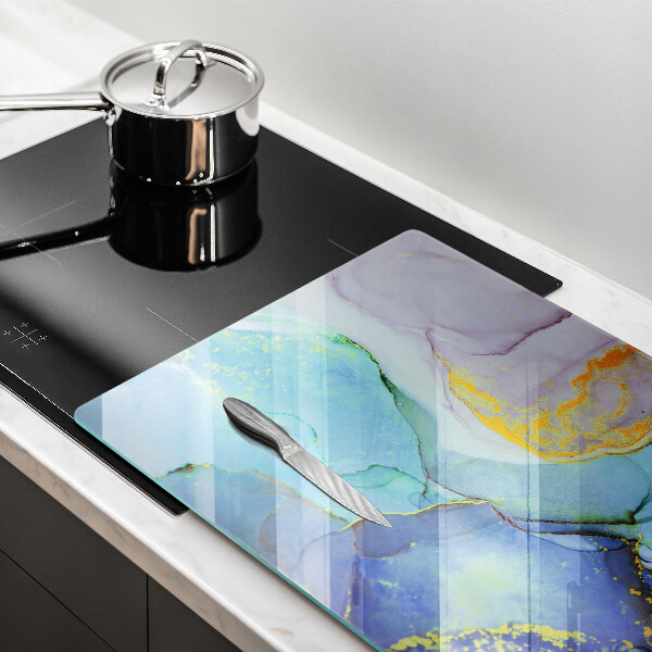 Üveg vágódeszka Repedt arany kő