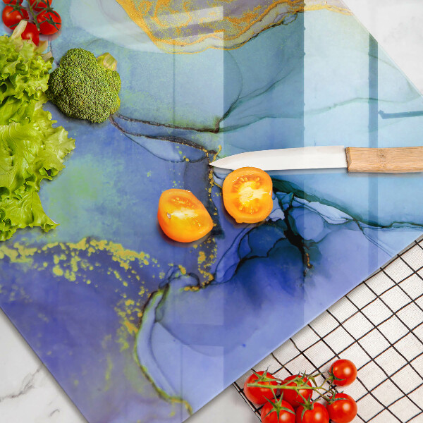 Üveg vágódeszka Repedt arany kő