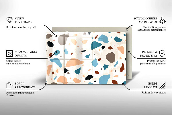 Üveg vágódeszka Dekoratív kőedény