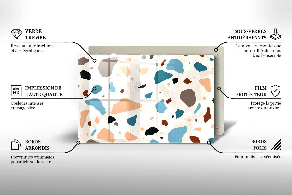 Üveg vágódeszka Dekoratív kőedény