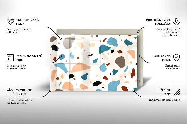 Üveg vágódeszka Dekoratív kőedény