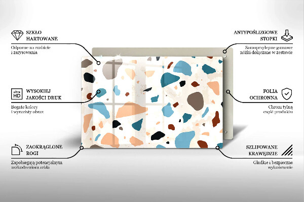 Üveg vágódeszka Dekoratív kőedény