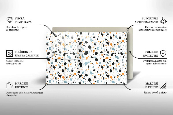 Üveg vágódeszka Dekoratív kőedény
