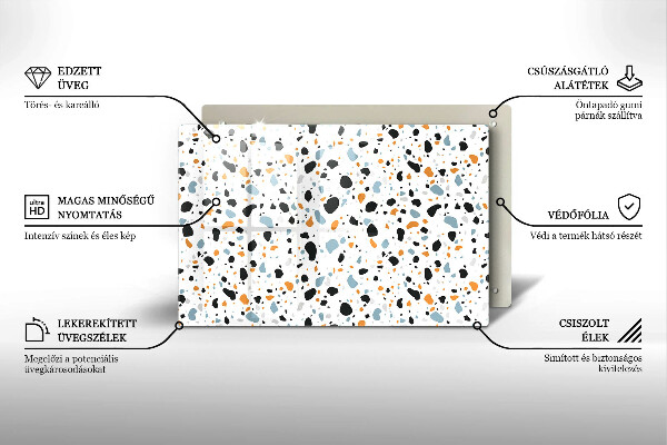 Üveg vágódeszka Dekoratív kőedény