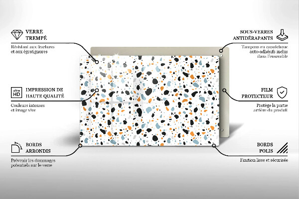 Üveg vágódeszka Dekoratív kőedény