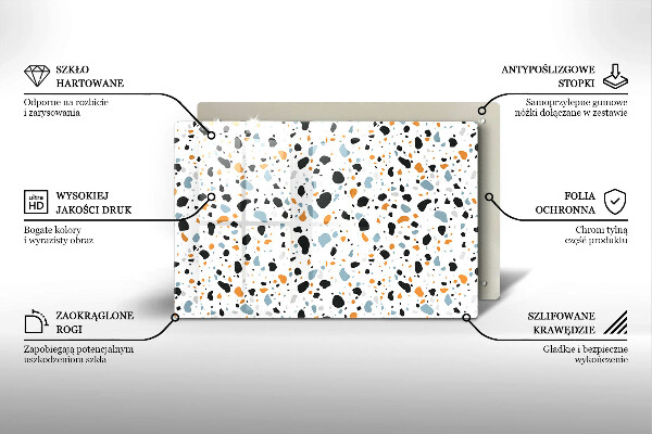 Üveg vágódeszka Dekoratív kőedény