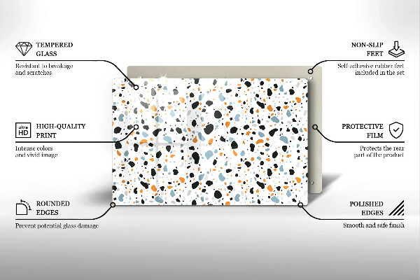 Üveg vágódeszka Dekoratív kőedény