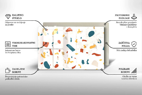Üveg vágódeszka Dekoratív kőedény