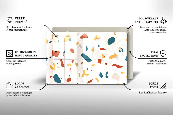 Üveg vágódeszka Dekoratív kőedény