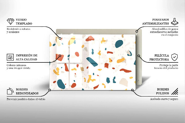 Üveg vágódeszka Dekoratív kőedény