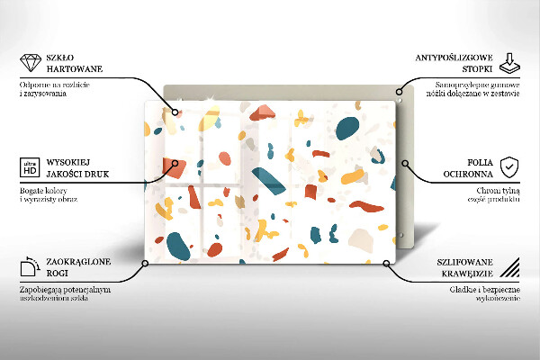 Üveg vágódeszka Dekoratív kőedény