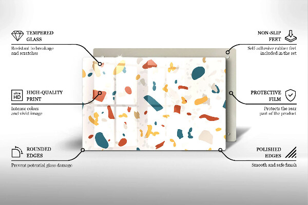 Üveg vágódeszka Dekoratív kőedény