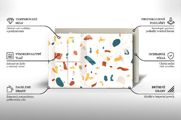 Üveg vágódeszka Dekoratív kőedény