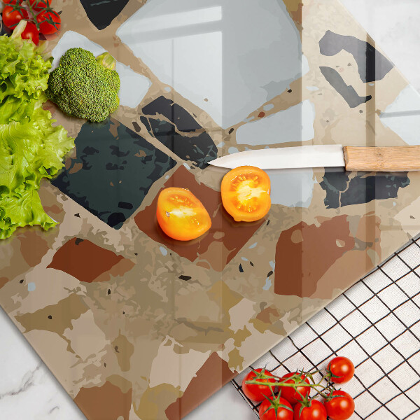 Üveg vágódeszka Dekoratív kövek lemez