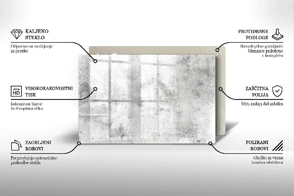 Üveg vágódeszka Beton textúra