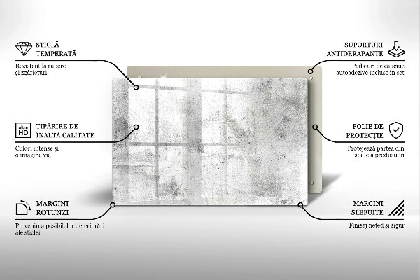 Üveg vágódeszka Beton textúra