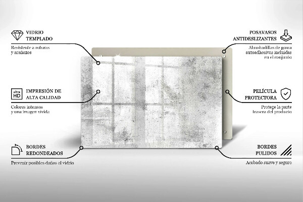 Üveg vágódeszka Beton textúra