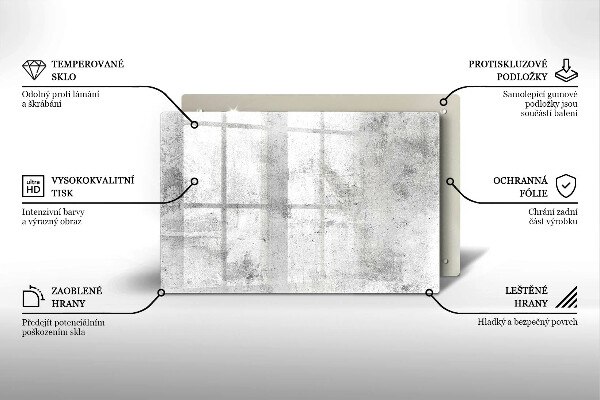 Üveg vágódeszka Beton textúra