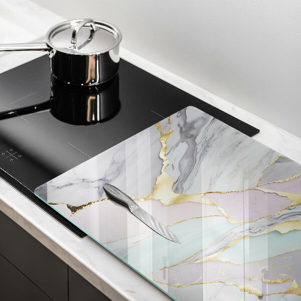 Üveg vágódeszka Pasztell márvány