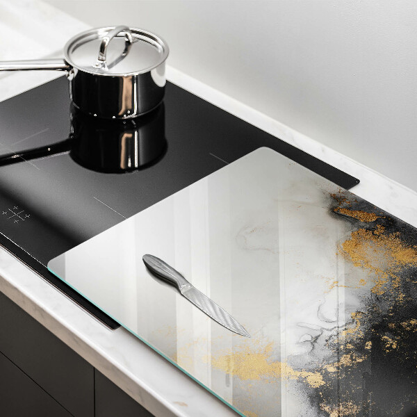 Üveg vágódeszka Absztrakció arannyal