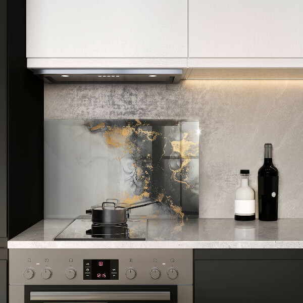 Üveg vágódeszka Absztrakció arannyal