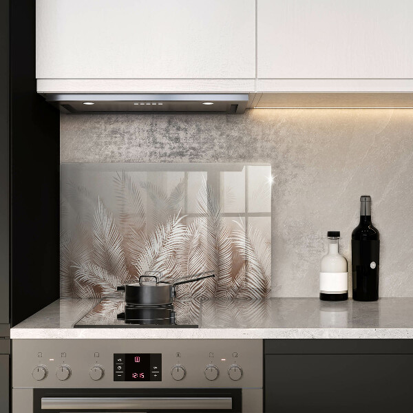 Üveg vágódeszka Boho növényzet levelei