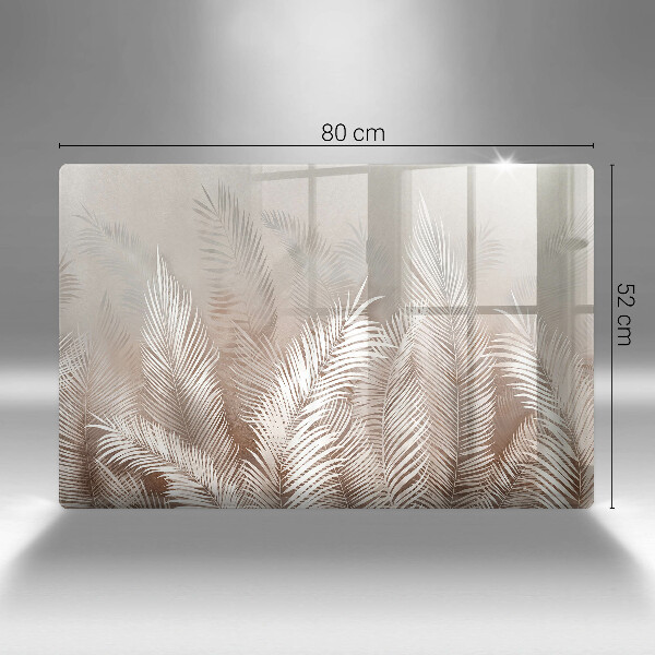 Üveg vágódeszka Boho növényzet levelei