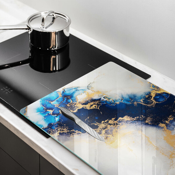 Üveg vágódeszka Absztrakció kékkel