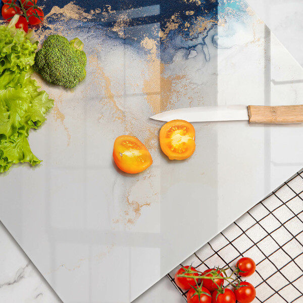 Üveg vágódeszka Absztrakció kékkel