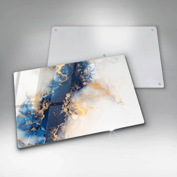 Üveg vágódeszka Absztrakció kékkel