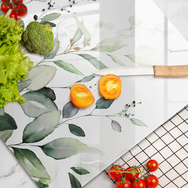 Üveg vágódeszka Akvarell növények
