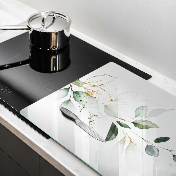 Üveg vágódeszka Akvarell levelek