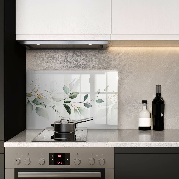 Üveg vágódeszka Akvarell levelek