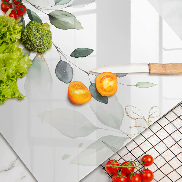 Üveg vágódeszka Akvarell levelek