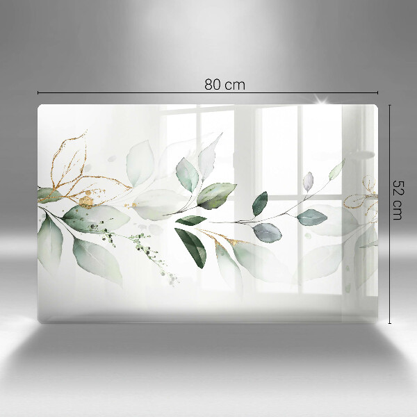 Üveg vágódeszka Akvarell levelek