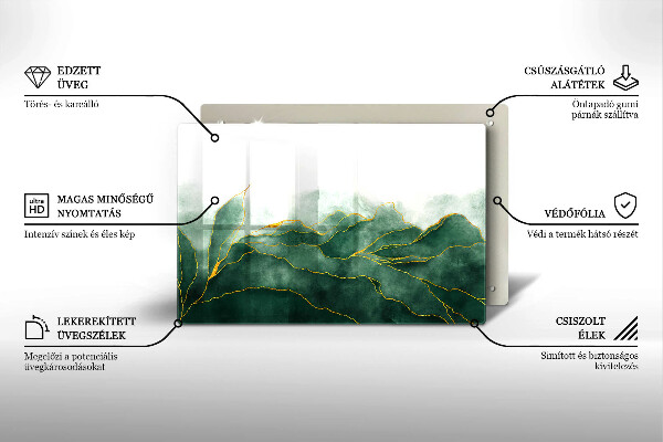 Üveg vágódeszka Absztrakt természet