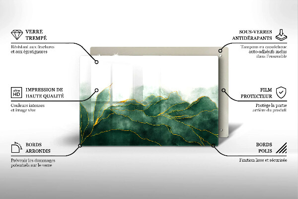 Üveg vágódeszka Absztrakt természet