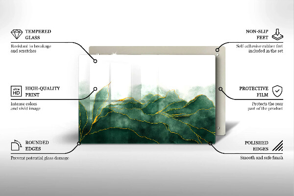 Üveg vágódeszka Absztrakt természet