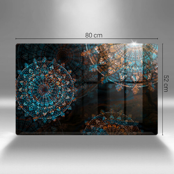 Üveg vágódeszka Boho vintage kerekek