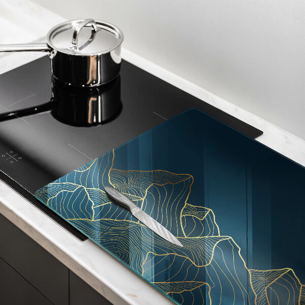 Üveg vágódeszka Absztrakt hegyek