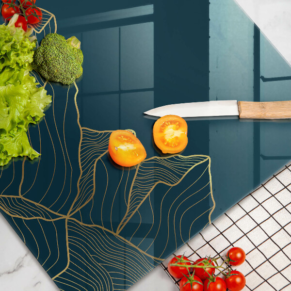 Üveg vágódeszka Absztrakt hegyek