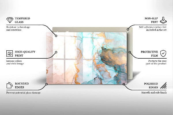 Üveg vágódeszka Márvány absztrakció