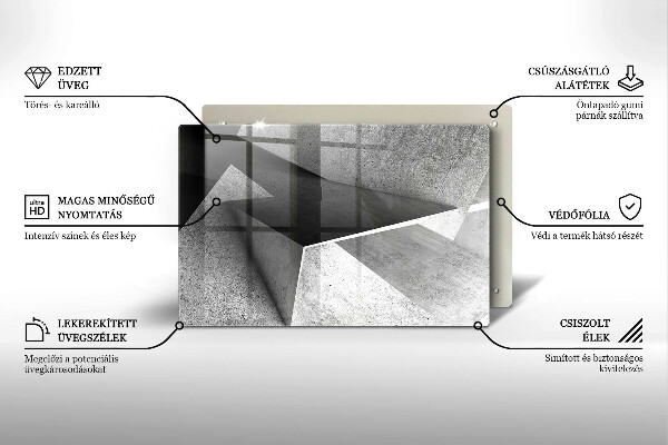 Üveg vágódeszka Konkrét absztrakció