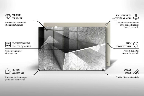 Üveg vágódeszka Konkrét absztrakció